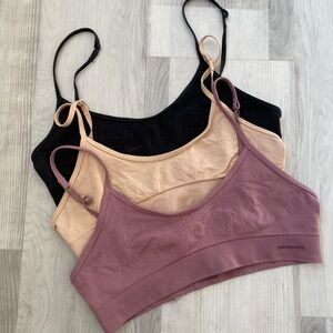 Patagonia Women's Barely Everyday Bra Trio - Black, Cream, and Pink